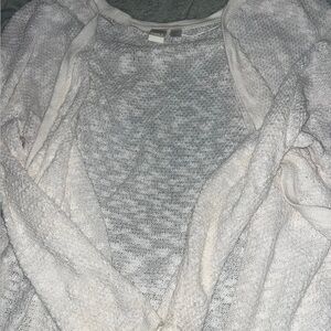 White/Cream Knit Sweater Cardigan